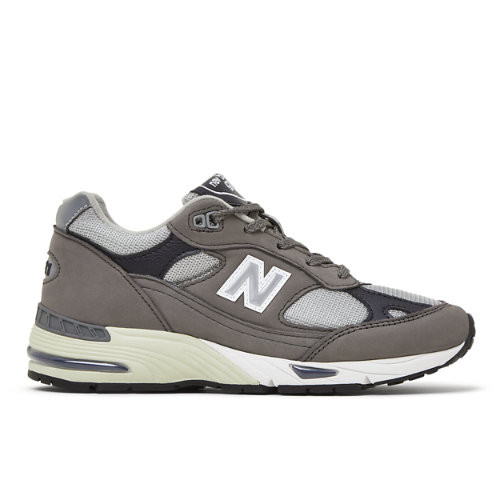 New Balance Mujer MADE in UK 991 in Gris/Azul/Blanca, Suede/Mesh, Talla 35 - W991GNS