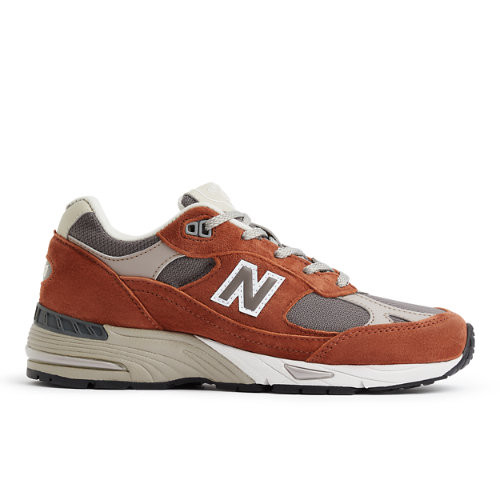 New Balance Mujer MADE in UK 991v1 Underglazed in Marrón/marron/Gris/Gris, Suede/Mesh, Talla 36.5 - W991PTY