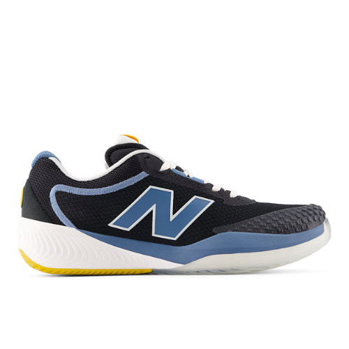 New Balance Women's FuelCell 996v6 Tennis Shoes - Black/Blue/Yellow - WCH996B6