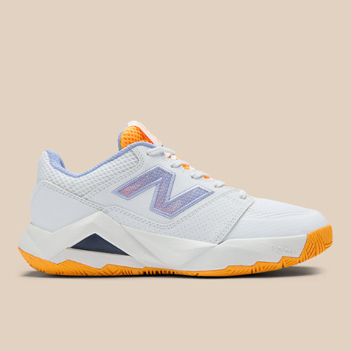 New Balance Women's Coco Delray Tennis Shoes - White/Orange - WCHCODAO