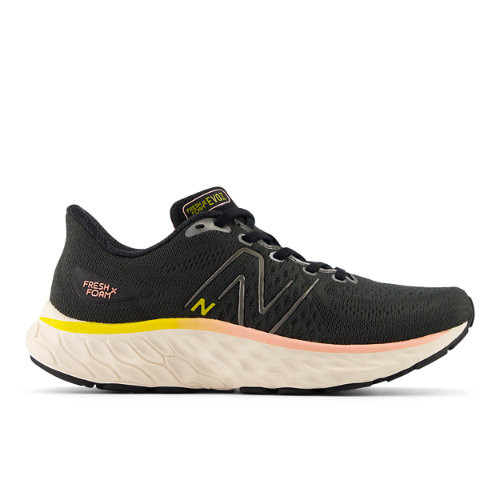 New Balance Women's Fresh Foam X EVOZ v3 in Black/Pink/Orange Textile - WEVOZRK3