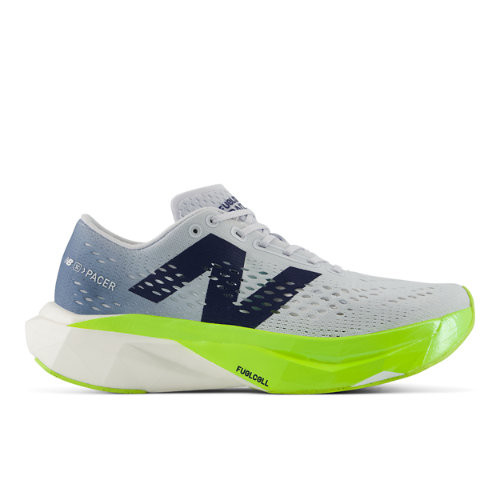 New Balance Women's FuelCell SuperComp Pacer v2 Running Shoes - Grey/Green - WFCRR8VV