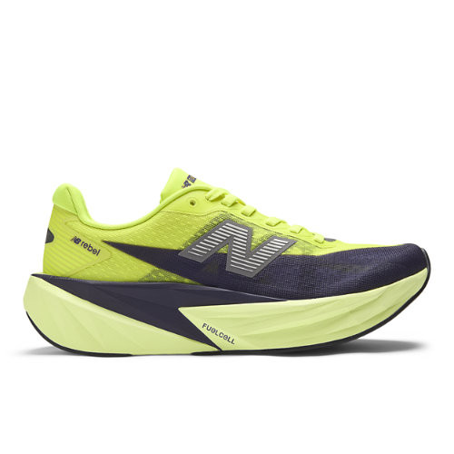 New Balance Women's FuelCell Rebel v5 Running Shoes - Green/Purple/Grey - WFCX3PE