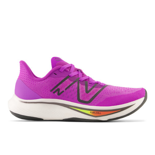New Balance Women's FuelCell Rebel v3 in Pink/Grey/Orange Synthetic - WFCXCR3