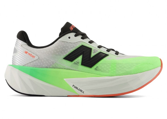 New Balance Women's FuelCell Rebel v5 Running Shoes - White/Green/Red - WFCXEM5