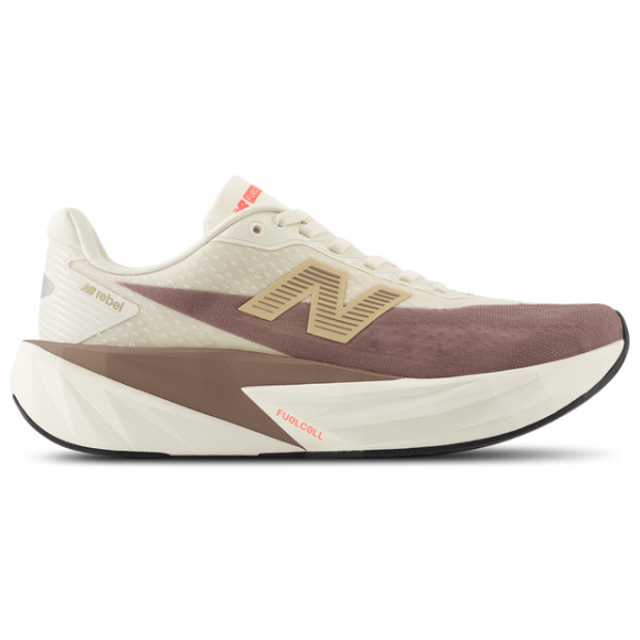 New Balance Women's FuelCell Rebel v5 Running Shoes - Beige/Brown/White - WFCXLJ5