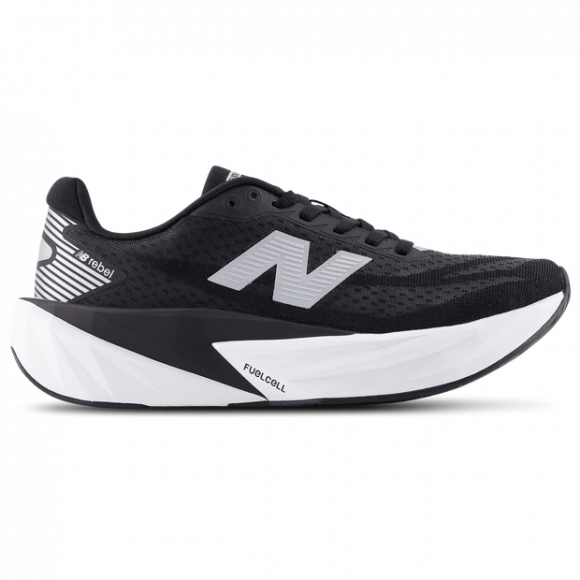 New Balance Women's FuelCell Rebel v5 Running Shoes - Black/White/Grey - WFCXLK5
