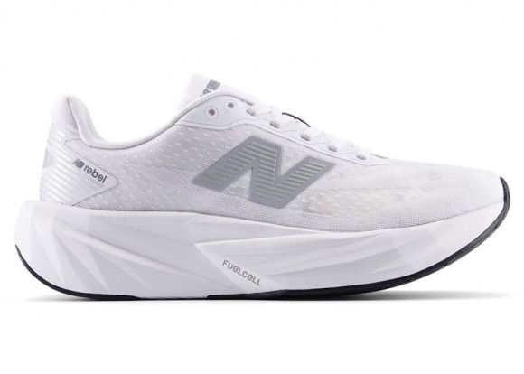 New Balance Women's FuelCell Rebel v5 Running Shoes - White/Grey/Black - WFCXLM5