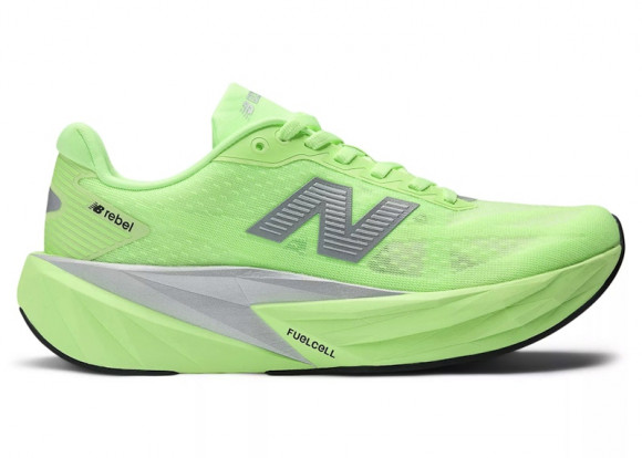 New Balance Women's FuelCell Rebel v5 Running Shoes - Green/Grey/White - WFCXLZ5