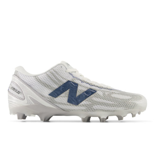 New Balance Women's FreezeLX v5 Low Liquid Silver Lacrosse Shoes - White/Blue - WFREEZLH