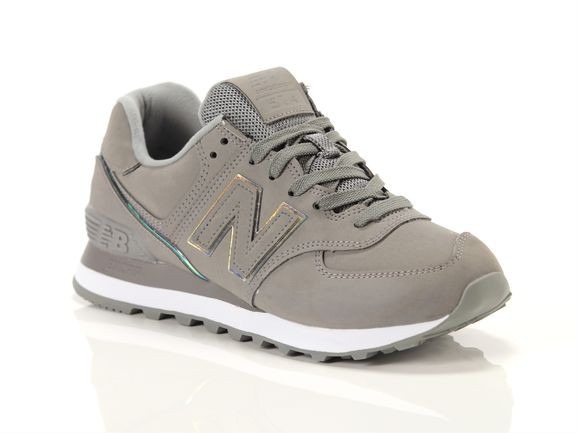 Womens New Balance 574 Athletic Shoe - Gray / Iridescent - WL-574-CLE