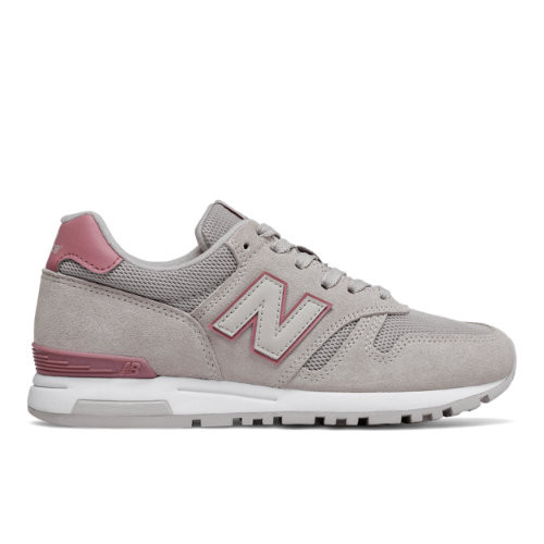 Leather, New Balance GC574BE1, New Balance Mujer 565 in Gris/Rosa, 36