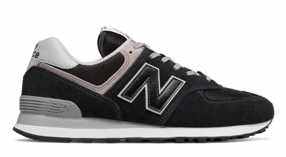 New Balance Black and White 574 Sneakers - WL574EB