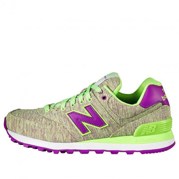 New Balance Glitch Pack GRAY/GREEN/PURPLE Marathon Running Shoes/Sneakers WL574GGP - New Balance Running Sneakers nere