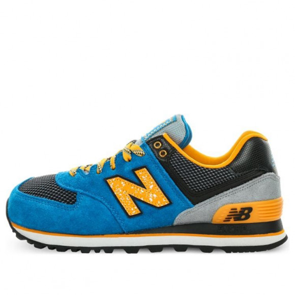 (WMNS) New Balance 574 Series Sneakers Blue/Yellow/Black - WL574OIA