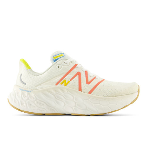 New Balance Donna Fresh Foam X More v4 in Bianca/blanc/Rossa/rouge/Giallo/Jaune, Synthetic, Taglia 35 - WMORCF4