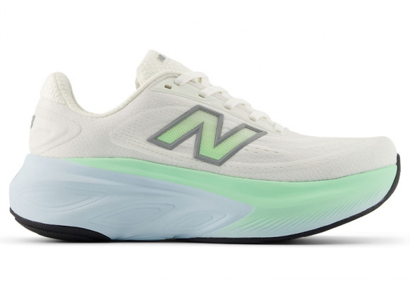 New Balance Women's Fresh Foam X More v6 Running Shoes - White/Green/Blue - WMORLD6