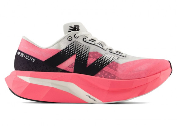 New Balance Women's FuelCell SuperComp Elite v4 Running Shoes - Pink/White/Black/Beige - WRCELCP4