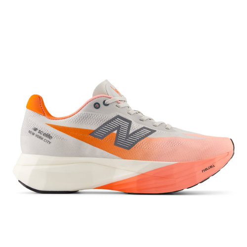New Balance Women's TCS NYC Marathon FuelCell SuperComp Elite v5 Running Shoes - Pink/Grey/Orange - WRCELNY5