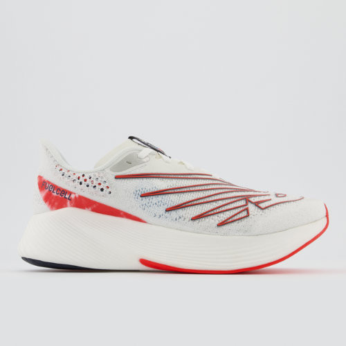 New Balance FuelCell RC Elite v2 - White met Neo Flame - WRCELZ2