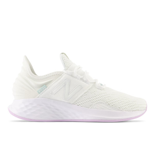 New Balance Women's Fresh Foam Roav - White/Grey/Purple - WROAVBW1