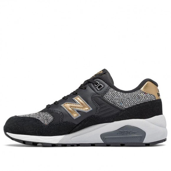 New Balance 580 BLACK/GOLD/WHITE/GRAY Marathon Running Shoes/Sneakers WRT580CD - WRT580CD