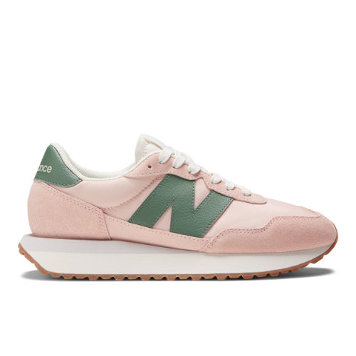 New Balance Mujer 237 in Rosa/Verde, Suede/Mesh, Talla 36.5 - WS237QA