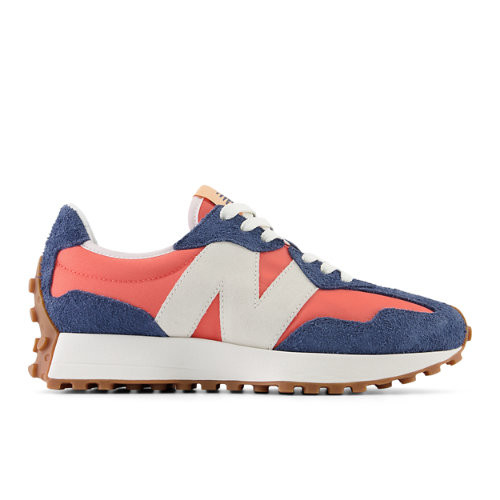 New Balance Women's 327 in Blue/Red Suede/Mesh - WS327FX