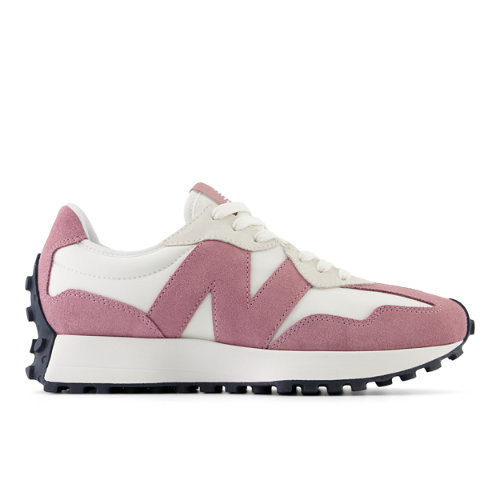 New Balance Women's 327 in Pink/White Suede/Mesh - WS327MB