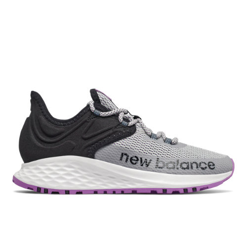 New Balance Fresh Foam Roav Trail Running Trainers - Light Aluminum/Black/Neo Violet - WTROVRG