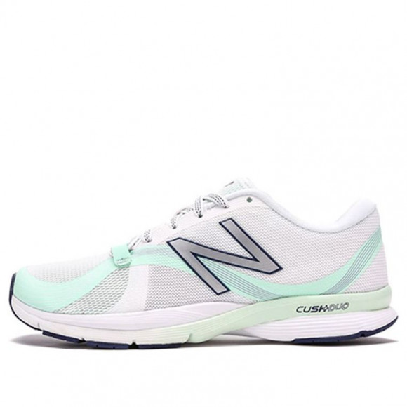 New Balance WHITE/LIGHT GREEN Marathon Shoes (Low Tops/Women's/Light/Breathable)