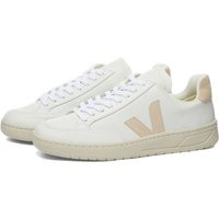 Veja Men's V-12 Leather Sneakers in Extra White/Sable - XD0202335B
