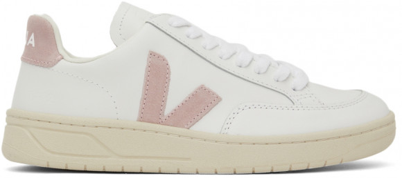 Veja White & Pink V-12 Sneakers - XD0202476