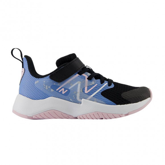 New Balance Rave Run v2 Bungee Lace Big Kid Wide 'Black Blue Laguna Paint Splatter' | Kid's Size 5 - YTRAVBL2-W