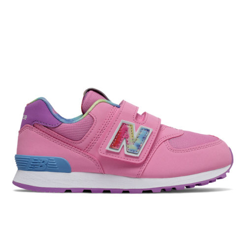 Bambina New Balance Hook and Loop 574 Tie Dye - Candy Pink/Neo ...