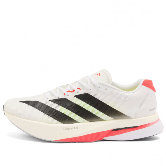 Adidas Men's Adizero Boston 13 Sneaker Ftwr White/Core Black/Lucid Red - js4932