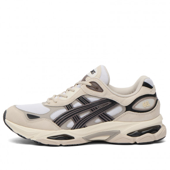 Men's Asics Gel-Nyc 2.0 Sneakers in White/Oatmeal | Size: UK 11.5 | Suede/Mesh/Rubber | END Clothing - shopify_US_11100054847826