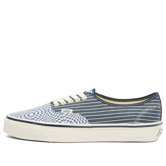 Vans Lx Authentic 44 Sneakers in Optical Checkerboard Stripe | Size: UK 7 | Canvas/Rubber/Leather | END Clothing - shopify_US_11100063957330