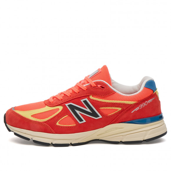 New Balance 990V4 Sneakers in Urgent Red | Size: UK 8 | Suede/Mesh/Rubber | END Clothing - shopify_US_11100072739154