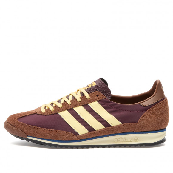 Adidas Sl 72 Shoes in Maroon/Almost Yellow/Preloved Brown | Size: UK 9.5 | Nylon/Leather/Suede | END Clothing - shopify_US_11100090728786