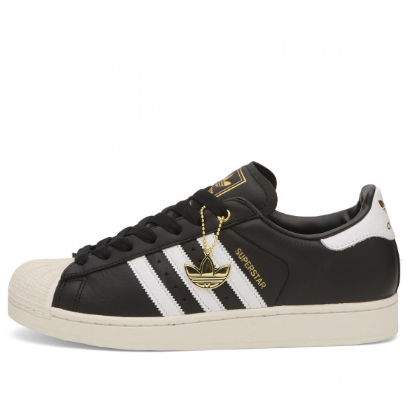 Adidas Superstar Ii Sneakers in Core Black/Ftwr White/Off White | Size: UK 3.5 | Leather/Rubber | END Clothing - shopify_US_11100091187538
