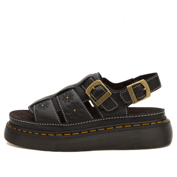 Women's Dr. Martens Wrenlie Open Fl Sandal in Black Milled Nappa | Size: UK 5 | 100% Leather | END Clothing - shopify_US_11100092891474