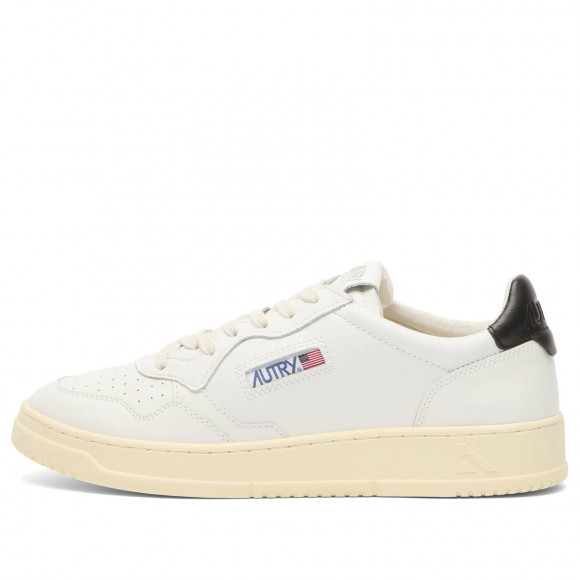Men's Autry 01 Low Leather Sneakers in Leat White/Black | Size: UK 11 | Leather/Rubber | END Clothing - shopify_US_11100094202194