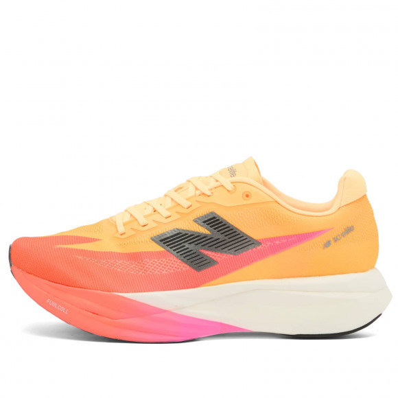 Men's New Balance Running Supercomp Elite V5 Sneakers in Tangerine Heat/White Peach/Pink Heat | Size: UK 9 | Mesh/Foam | END Clothing - shopify_US_11100097806674