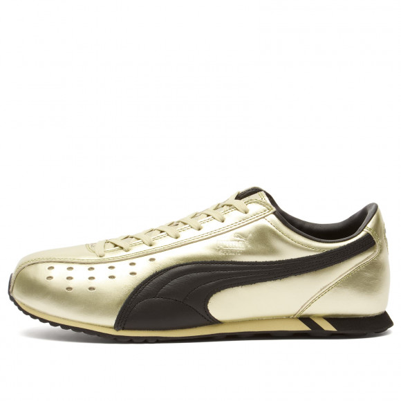 Puma Sprint Metallic Sneakers in Gold/ Black | Size: UK 7 | Leather/Rubber/Synthetic | END Clothing - shopify_US_11100108849490