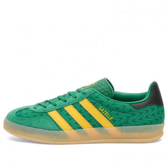 Women's Adidas Gazelle Indoor Sneakers in Bold Green/Eqt Yellow | Size: UK 4 | Leather/Suede/Rubber | END Clothing - shopify_US_11100113404242