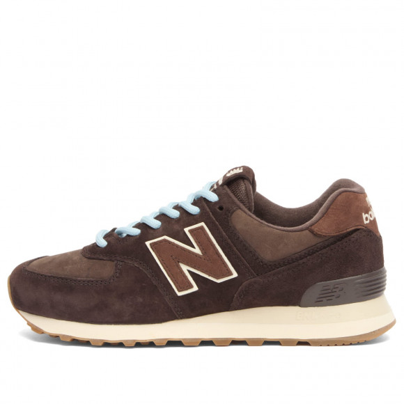 Women's New Balance 574 Sneakers in Darker Grey Matter/Darker Sea Salt | Size: UK 8 | Suede/Mesh/Rubber | END Clothing - shopify_US_11100125397330