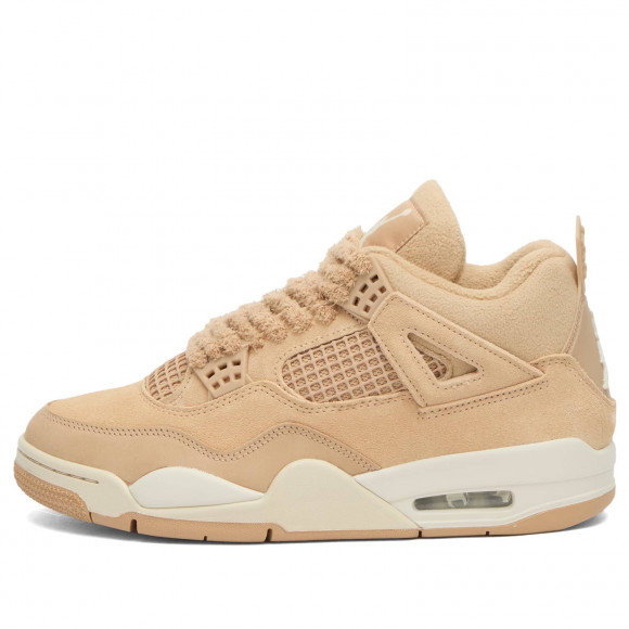 Women's Air Jordan 4 Retro W Sneakers in Hemp/Light Orewood Brown | Size: UK 4 | Suede/Mesh/Rubber | END Clothing - shopify_US_11100139127122