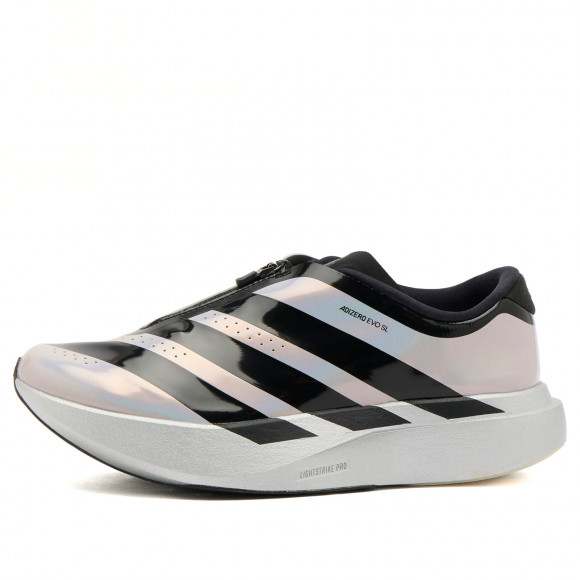 Women's Adidas Adizero Evo Sl Zip-Up Sneakers in Silver Met./Core Black/Halo Silver | Size: UK 5.5 | 100% Rubber | END Clothing - shopify_US_11100141486418