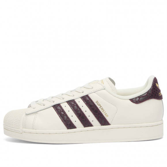 Adidas Superstar Ii Sneakers in Off White/Maroon/Gold Met | Size: UK 10.5 | Leather/Rubber | END Clothing - shopify_US_11100142174546